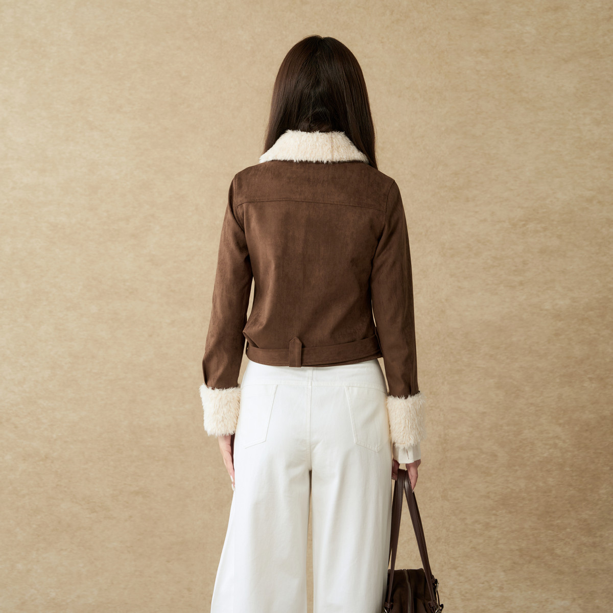 西町村屋美式外套女装2025秋季新款复古外套（含腰带）XAAC10645,淘宝优惠券,粉丝福利购,淘宝优惠卷