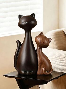 猫咪复古小众酒柜客厅情侣装饰品
