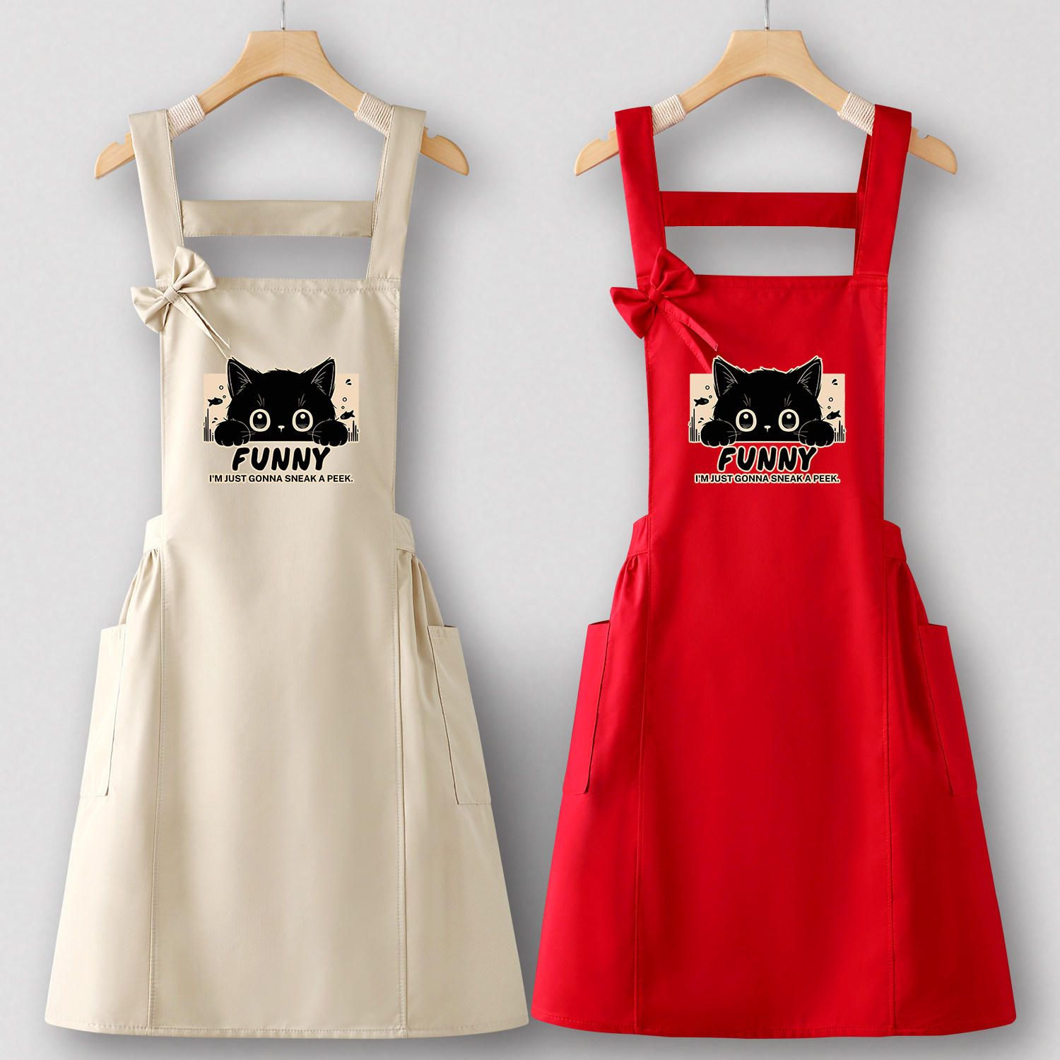 围裙厨房家用甜品店工作服2025新款女士餐饮上班专用防水防油定制,淘宝优惠券,粉丝福利购,淘宝优惠卷