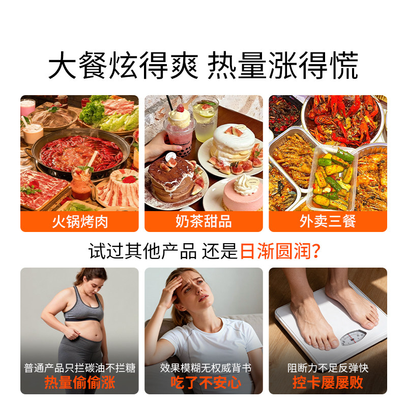 ESI卡路里拜拜片白芸豆阻断片碳水脂肪大餐救星进口身材膳食纤维