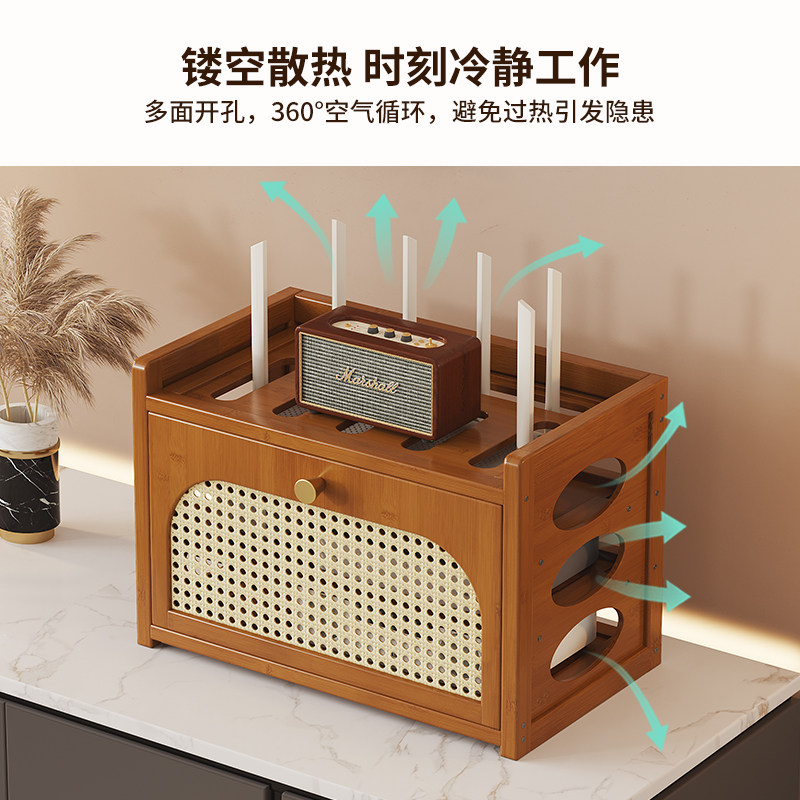 路由器WiFi收纳盒光猫机顶盒路由器收纳箱遮丑隐藏插座电线理线器,淘宝优惠券,粉丝福利购,淘宝优惠卷
