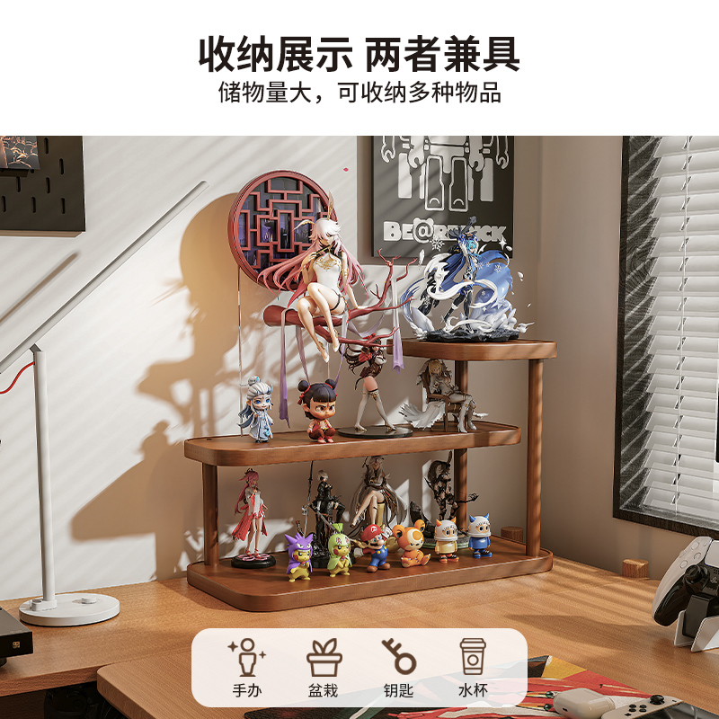 小型桌面盲盒收纳展示架动漫手办置物架摆件展示盒泡泡玛特陈列架 - 图1