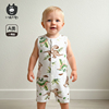 小猪大卫新生婴儿短袖连体衣夏季A类