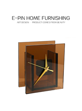 E-Pin 逸品家居床头柜摆件陈列搭配道具设计时钟水晶书软装样板间