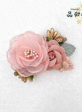 亚马逊韩版花朵热卖头花欧美风婴儿baby头饰发夹仿真花儿童发饰