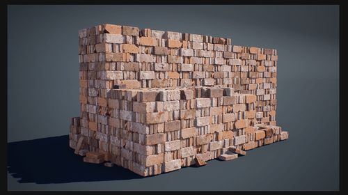 UE4写实照片级砖头砖堆UE5砖块道具素材Photo Scanned Bricks - 图2