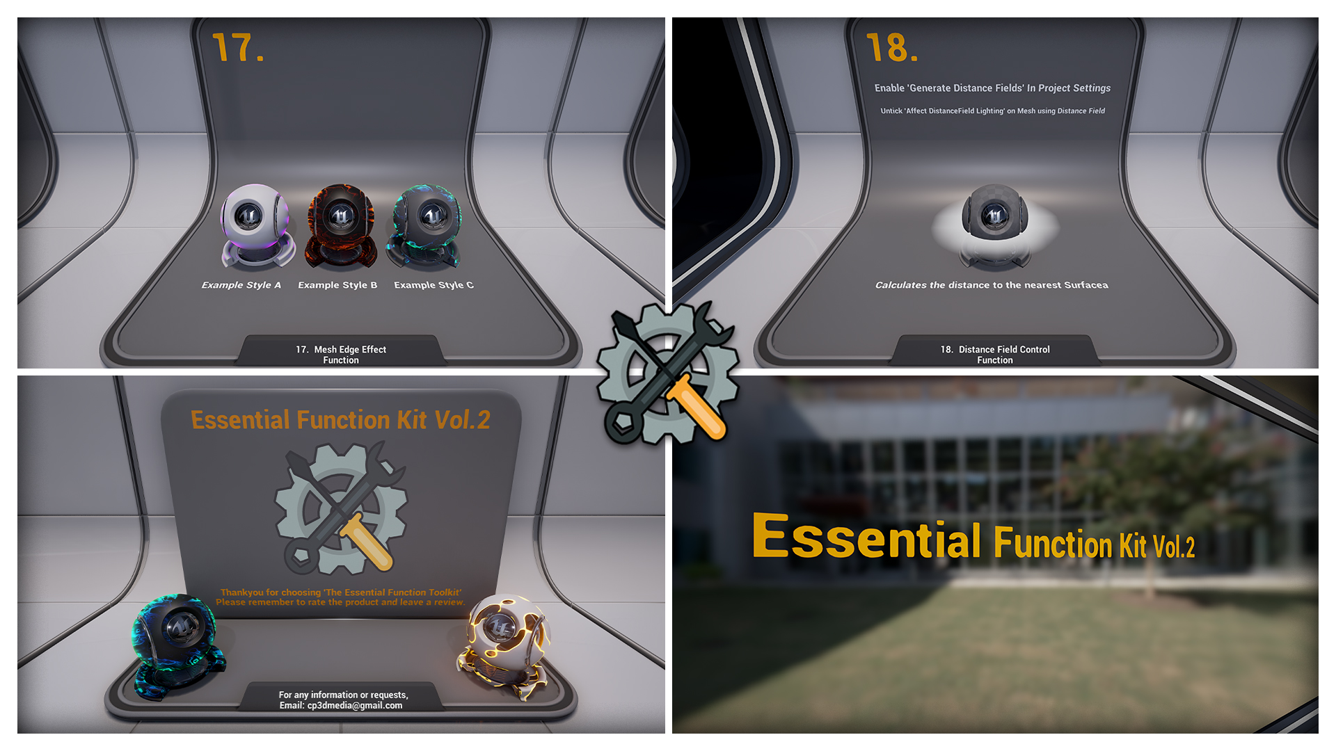 UE4常用高级材质UE5函数合集Essential Function Kit Vol.2-图0