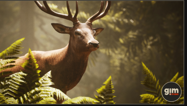 UE4红色麋鹿森林雄性UE5鹿动物 Animalia - Red Deer male - 图0