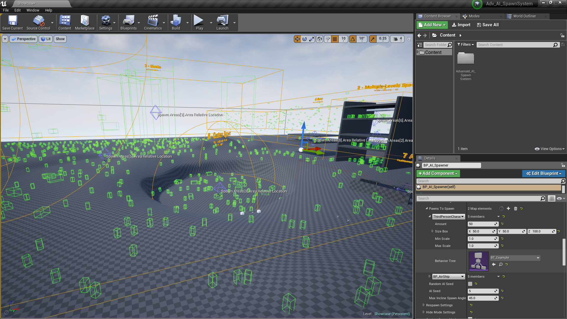 UE5 UE4 Advanced AI Spawn System 智能生成蓝图4.27 5.0 - 图0