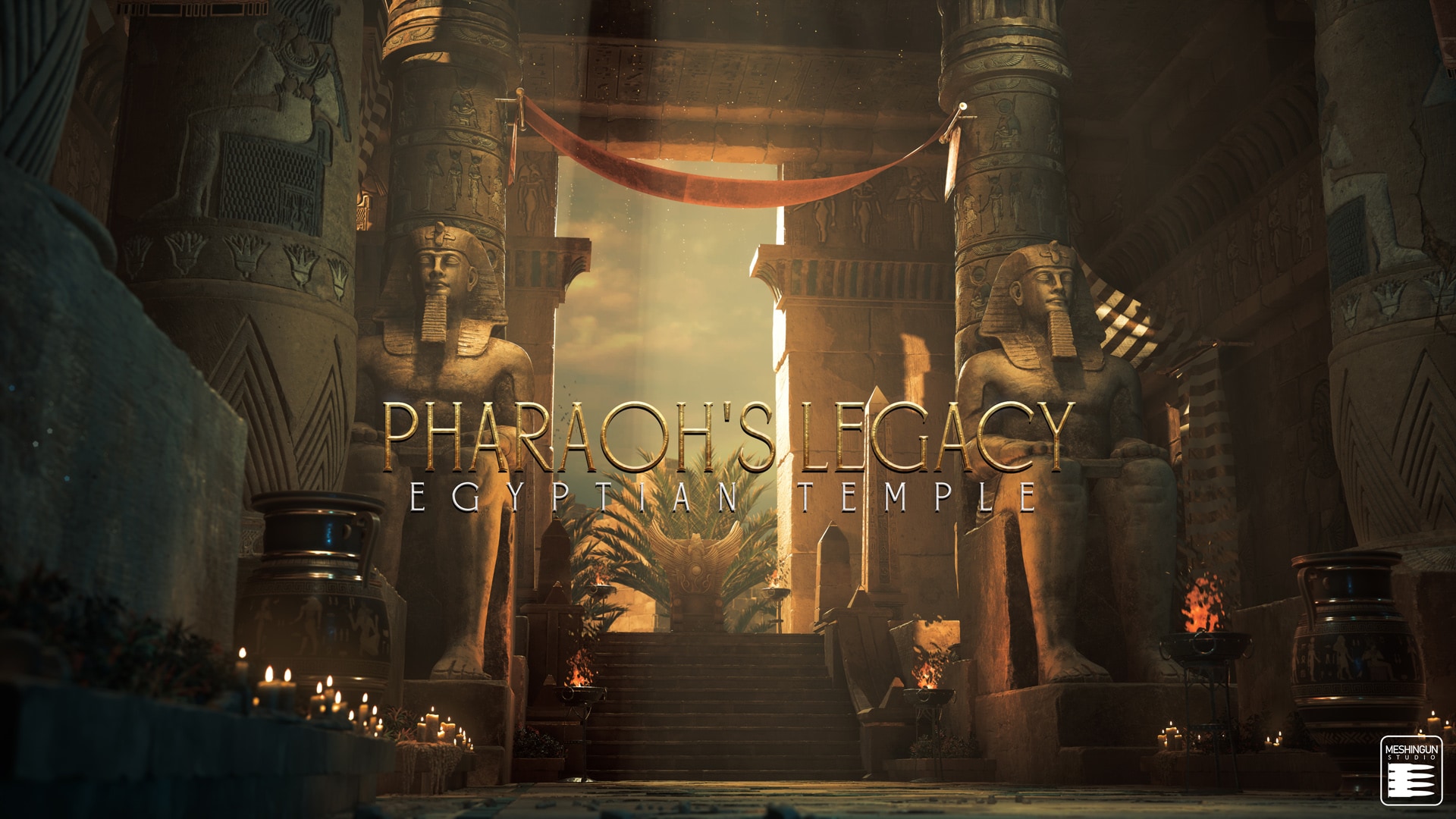 UE5 Pharaoh's Legacy Egyptian Temple Megapack埃及神庙场景5.1 - 图1