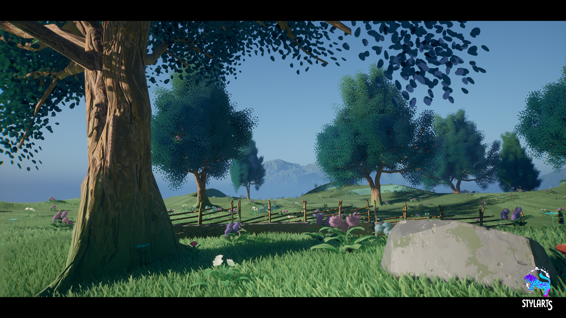 UE5 Stylized Azure Hillside - UE5 卡通村庄山坡小屋场景5.1 - 图3