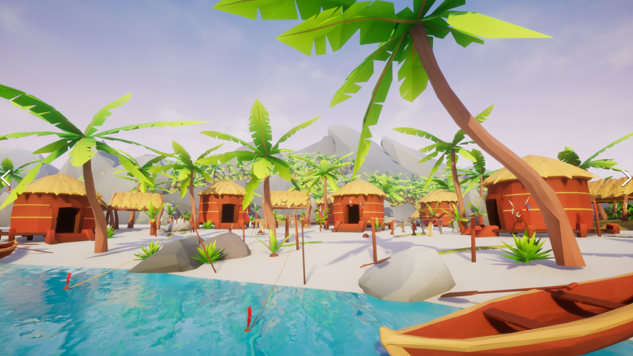 UE4卡通多边形UE5小岛环境场景 Lowpoly Style Tropical Pack - 图0