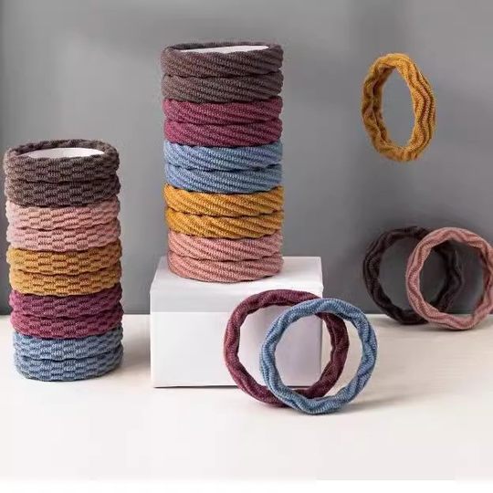40 pieces of Korean adult thick rubber band hair ties high elastic rubber band hair ties for girls to tie their hair without seams.