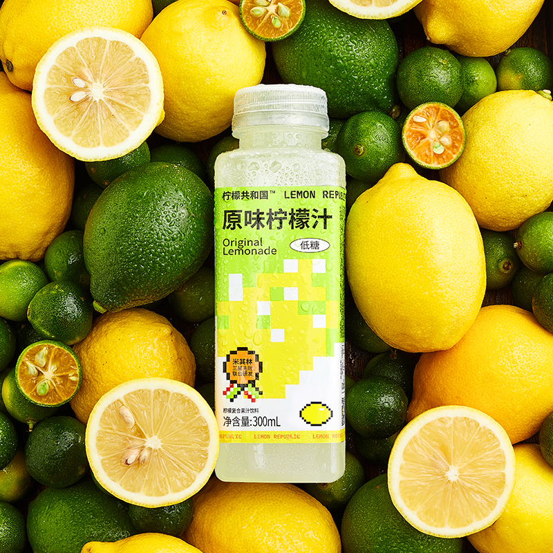 柠檬共和国小青柠汁饮料300ML*12瓶装