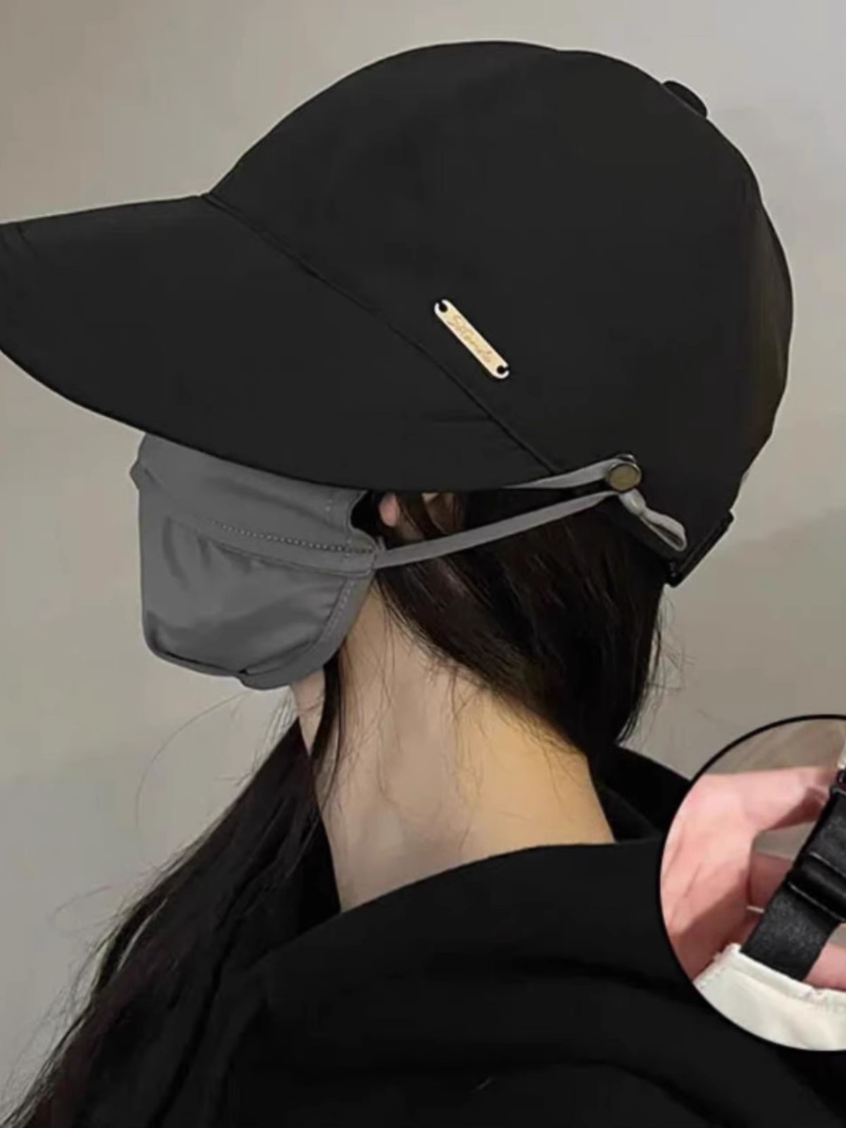 明星同款渔夫帽子女春夏季防晒遮阳帽户外ins素颜鸭舌帽可扎马尾