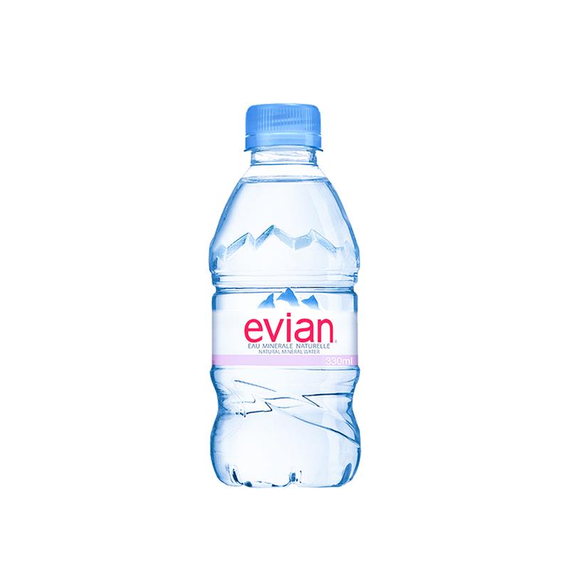 法国进口evian依云矿泉水330ml/500ml*24小瓶/整箱高端碱性饮用水