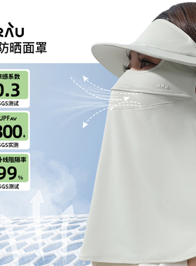 RAU全脸面罩披肩面罩帽檐款
