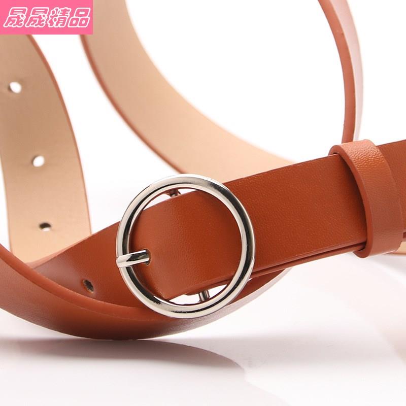 Ladies belt Female Round buckle fashion decorative belts皮带-图2