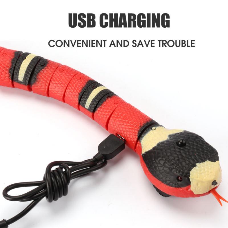 Smart Sensing Snake Interactive Cat Toys Automatic USB Charg-图1