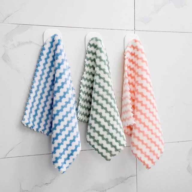 Non-stick oil rag, water-absorbent dishwashing cloth, kitchen special non-linting towel, thickened table wiping cloth, lazy scouring pad