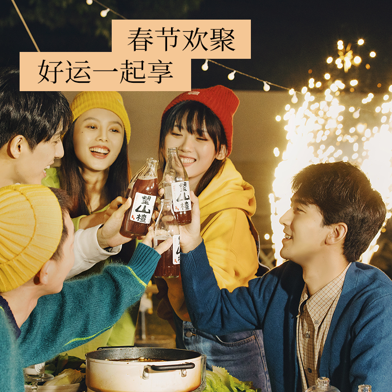 好望水望山楂吉利梅好杏福柠檬气泡水碳酸果汁饮料全家福12瓶