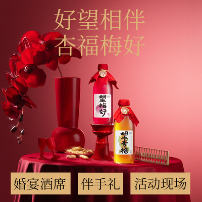 好望水望梅好杏福订婚饮料摆台气泡水伴手礼饮品定制望山楂果汁