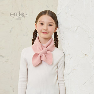 【100%山羊绒】erdosKIDS鄂尔多斯25秋冬新品弹力儿童保暖围巾