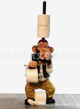 创意欧美绅士纸巾架工艺品摆件家居餐巾纸架卫生间纸巾架铁艺摆件