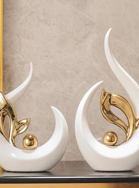 一帆风顺帆船酒柜摆件套装轻奢风高档家居客厅电视柜办公室装饰品