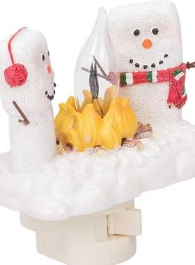 圣诞节帽子侏儒圣诞树雪人圣诞老人居家小夜灯树脂装饰工艺品