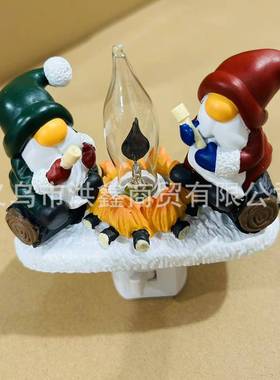 爆款万圣节幽灵闪烁灯居家儿童房背景装饰创意树脂工艺品摆件