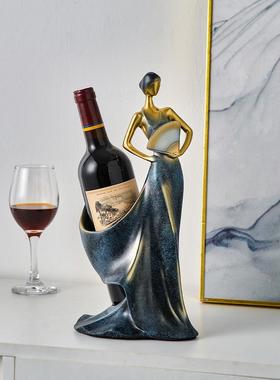 KBQ1轻奢红酒架摆件餐桌酒柜玄关桌面装饰品酒托摆设乔迁新居礼物