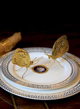 北欧创意ins风小摆件动物摆设软装 金属蝴蝶蚂蚁摆件客厅装饰