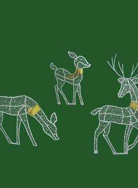 爆款圣诞节铁艺麋鹿装饰摆件饰品led发光鹿商场节日创意装饰