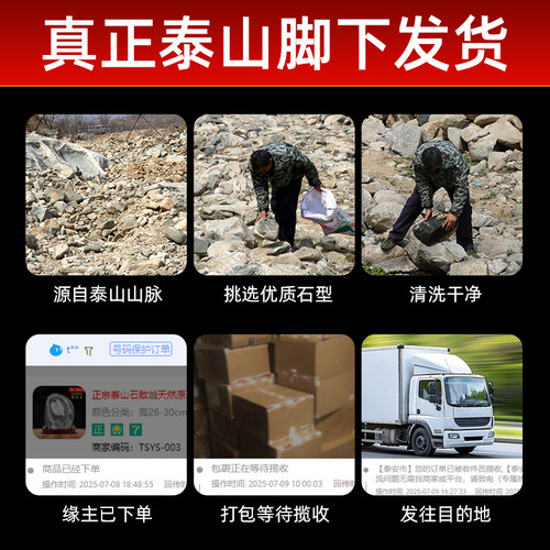 正宗泰山石敢当天然原石招财补角客厅靠山石家居室内泰山石头摆件 - 图2