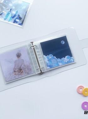 相簿韩国收纳册透明单格图片酸性方形磨砂卡片手帐替芯明信片追星