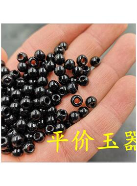 饰品手工手工串珠小配件圆珠复古串珠散珠子大孔径美甲手机链服饰