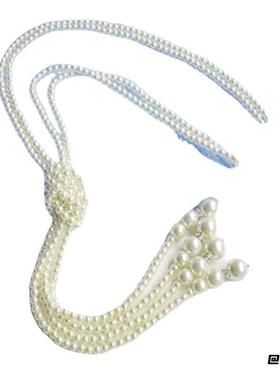 颈链材料挂链锁骨链仿珍珠裙子ins长款辅料透明精美轻奢简约