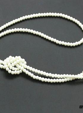 辅料ins轻奢裙子简约颈链材料流苏仿珍珠长款饰品精美挂链配件