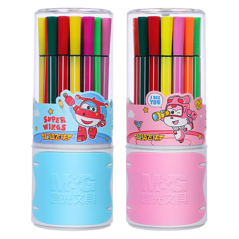 晨光水彩笔套装儿童安全无毒可水洗24色彩色笔幼儿园宝宝