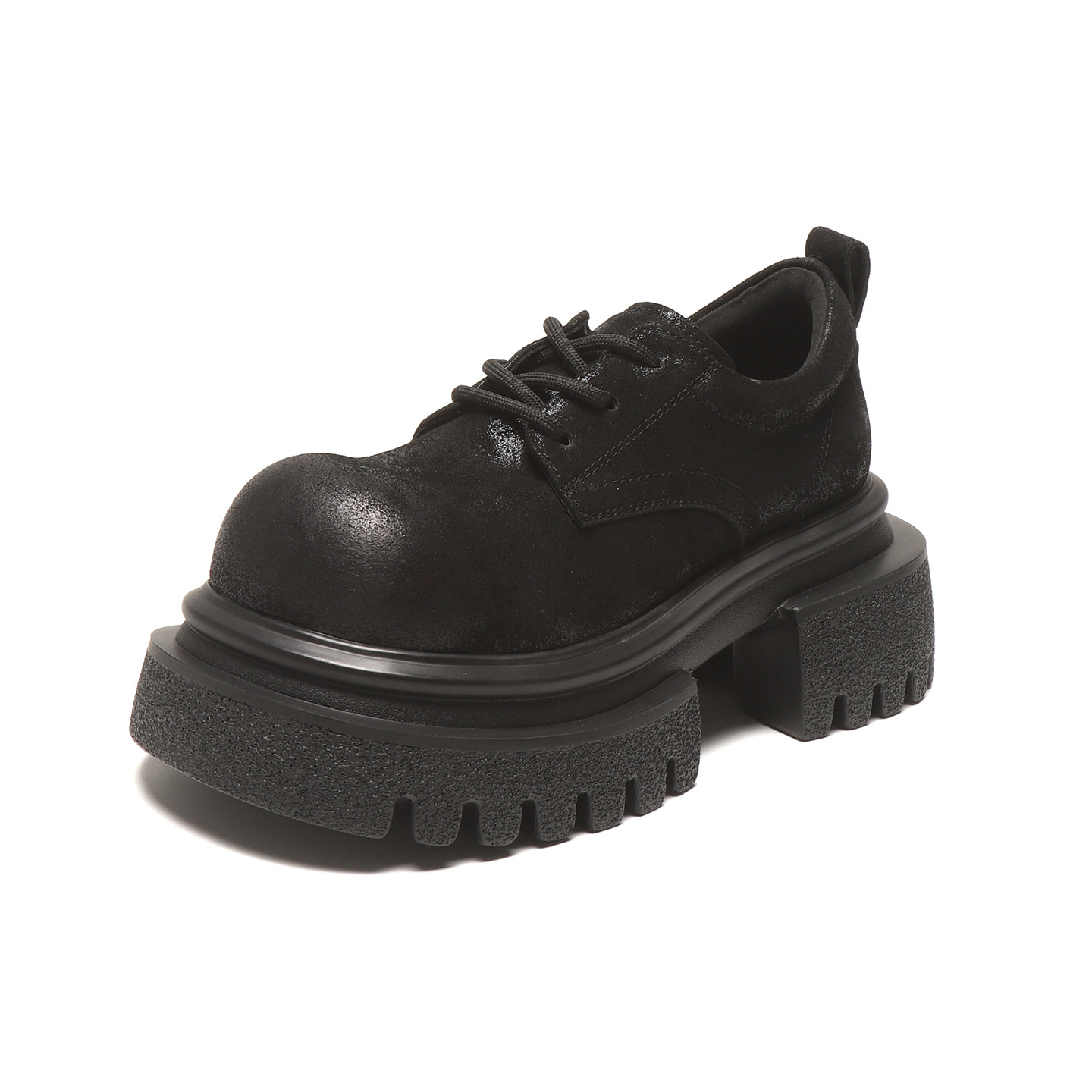 真皮厚底大头女鞋2025秋新款英伦风小皮鞋系带复古单鞋小个子增高,淘宝优惠券,粉丝福利购,淘宝优惠卷