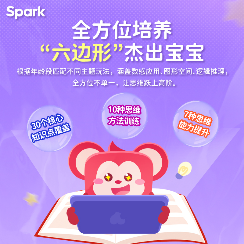 【新版上新】火花动动盒 动手练思维 数感运用图形空间逻辑推理