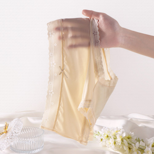 日系夏季冰丝女士内裤抗菌纯棉全棉裆舒适无痕中腰大码少女短裤头 - 图0