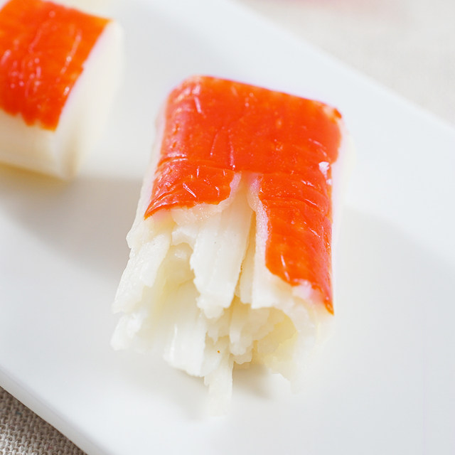Marutama's ready-to-eat crab sticks are imported from South Korea in large strips