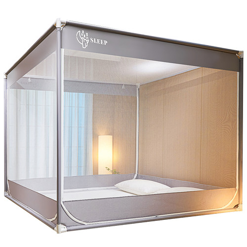 新型防摔蚊帐全底婴儿防止掉床全包型1米5床150x190家用a类母婴级 - 图0