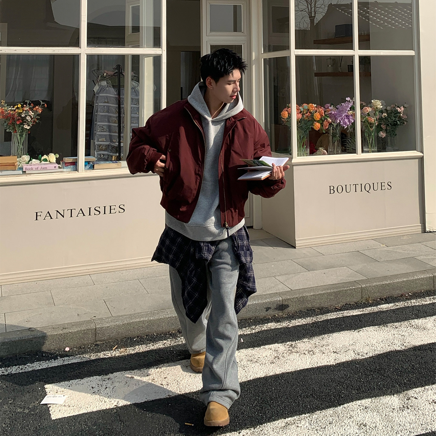 Holocene美式潮牌复古vintage棉服男冬酷飒高级感bomber飞行夹克,淘宝优惠券,粉丝福利购,淘宝优惠卷