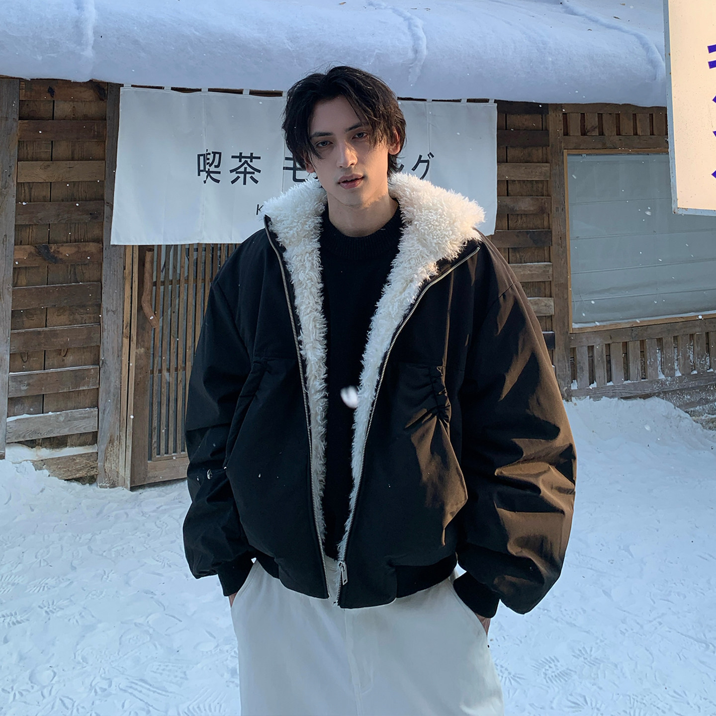 Holocene美式潮牌毛领派克服棉衣外套座山雕夹克加厚冬季保暖棉服,淘宝优惠券,粉丝福利购,淘宝优惠卷