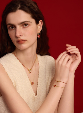 ARSIS红玛瑙幸运星本命年项链