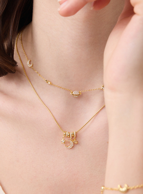 ARSIS星月微光月亮吊坠锁骨链