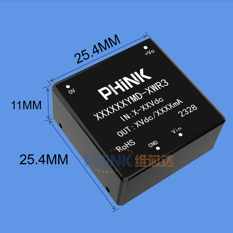 PHINK VRA2415YMD-6WR3 24V转正负15V双路 ±0.2A DC-DC电源模块 - 图1